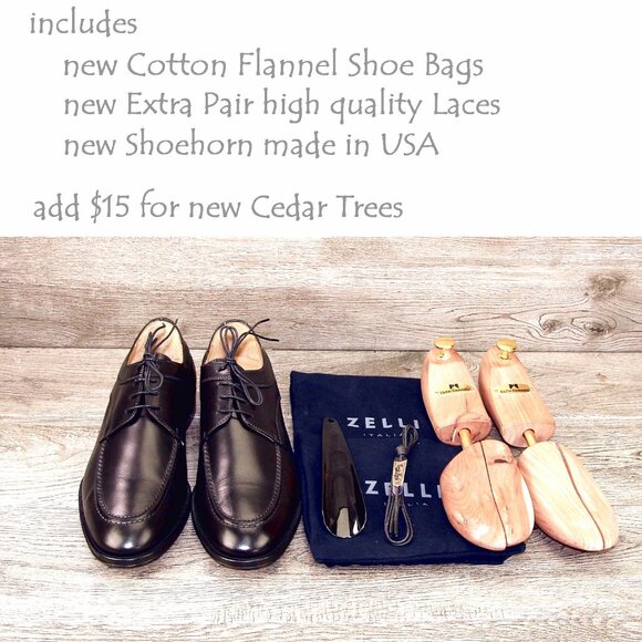 *NIB* $475 Nordstrom ZELLI Italia 9 M Verona Italian Derby Black * add $15 Trees main image 10
